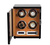 SLFFLS 4+0 Automatic Self-Winding Box Silent Motor LED Atmosphere Light Lock Key Suitable for Men's and Ladies Watch Winder