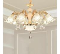 SLFFLS Atmosphere European Chandelier Household Crystal Bedroom Compatible with Dining Living Room Lamps,Ceiling Lighting,Pendant Light