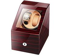 SLFFLS Automatic for Clocks 3 Wooden Storage Boxes Piano Paint Exterior Silent Motor Double Power Supply beautiful scenery Watch Winder