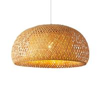 SLFFLS Bird's Nest Chandeliers Wicker Rustic Kitchen Size 17.7 Inch Adjustable Woven Basket Handmade Large Pendant Light Fixtures For Bedroom, Dining, Living, Foyer