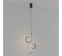 SLFFLS Boutique Decoration Linear Hanging Pendant 28W Adjustable Light Fixture for Dining Kitchen Island Restaurant Living Room Foyer Hallway Bar Over,Dark-A