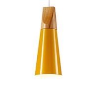 SLFFLS Chandeliers, European Little Pendant Lights Single Head Personality Hanging Lamp Wood Plus Metal Creative Bedroom Ceiling Chandelier Chandeliers(Yellow)