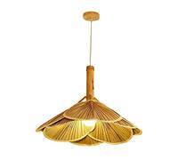 SLFFLS Chandeliers, Fan Creative Personality Weaving Characteristic Restaurant B&B Decoration Tea Room Japanese Lamp Southeast Asia Retro Lamp(50x45cm)