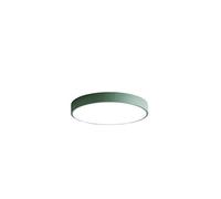 SLFFLS Chandeliers, LED Flush Mount Acrylic Lamp Shade, Colored Iron Slim Round Ceiling Fixture, Temperature White Light Color Green Size 40cm)