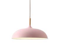 SLFFLS Colorful Pendant Chandelier with Shade, Scandinavian Style Wooden and Metal Hanging Light Fixture for Checkroom or Living Room (Green)