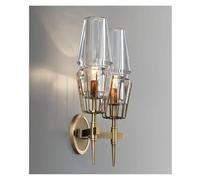 SLFFLS Copper Loft Nordic American Industry Retro Art Glass Personality Aisle Bedroom Machine Head Lamp,Versatile Wall lamp