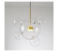 SLFFLS Creative Decorative LED Elements Kitchen Island Ceiling Pendant Lights Designer Nordic Art Transparent Glass Soap Bubble Chandelier Lamp Chandeliers Size : Five a lam