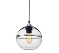 SLFFLS Creative Spherical Glass Hanging Lamp Lampshade,American Retro Style Chandelier, Base Single-Head Pendant Light,Tearoom Restaurant Kitchen Island Decorative Fixtures(Color:25cm,