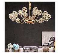 SLFFLS Crystal Led Pendant Home Decor Living Dining Room Chandelier Lighting Bedroom Hanging Lamp Luminaire(3 light effects,3 lights)
