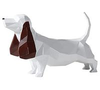 SLFFLS Dog Statue, Three-dimensional Geometry Resin Sculpture, Dog Statue Handicraft Model Tabletop Ornament Home Decor Room Art Collection