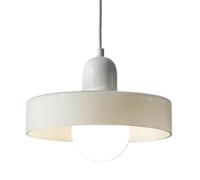 SLFFLS Elegant Large White Glass Pendant Light - Nordic Mid-Century Style Ceiling Lamp, Suitable for Kitchen Islands and Dining Areas