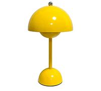 SLFFLS Flower Bud Led Lamp Nordic Bedside Table Desk Mushroom Room Decoration Night Lights Gray (Yellow)