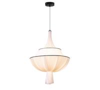 SLFFLS French Medieval Nordic Style Fabric Pendant Light Above The Dining Table Chandelier Romantic Showroom Ceiling Hanging Lamp For Living Room Bedroom Hotel Hall Cafe