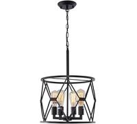 SLFFLS Iron Art Industrial Pendant Lighting Lighting Light Fixture V-intage Chandelier Adjustable Rope Hanging Lamp,Luxury