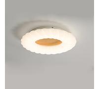 SLFFLS Japanese Living Room and Led Nordic Log Children's Study Lamp, Master Bedroom Ceiling Lamp,Hanging Light(Warm Light)