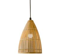 SLFFLS Large Fixture Farmhouse Wicker Chandelier Basket Rattan Light Cage Woven Ceiling Hanging Lamp for Kitchen Island Dining Bedroom Living Room Entryway/Cap