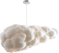 SLFFLS LED Cloud Nordic Decorative Soft Cotton Ceiling Window Cafe Restaurant Pendant Lamp Nursery Clothing Chandelier (Size : A-50CM)