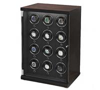 SLFFLS Luxury Automatic for 12 Display Box Fit Lady and Man Watches Wooden Storage Case with Quiet Motor Watch Winder