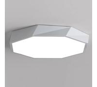 SLFFLS Macaroon Ceiling Lamp, Light Luxury Panel Lights, Household Decor Flat Lights, Indoor Ceiling Light, Iron Art Chandelier, Polygonal Flush Lamp for Kitchen, Hallway, Laundry, Stairwell(White,1