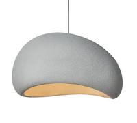 SLFFLS Minimalist Resin Chandelier Adjustable Height, High Density Polystyrene Pendant Lamp, Ceiling Light Fixtures, Decorative Hanging Lamp for Kitchen, Restaurant, Dining Room(Natural,30cm)