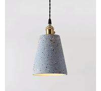 SLFFLS Natural Stlight Fixtures Kitchen Island Single Farmhouse Industrial Hanging Ceiling Lamp Faux Concrete Mid Century Chandelier for Dining Room Table Office Cbar/Pink