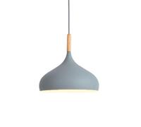 SLFFLS Nordic Yellow Chandelier with Wooden Top - Versatile Pendant Light for Various Rooms (Blue,40cm)