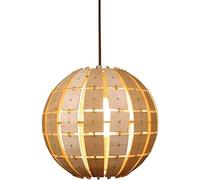 SLFFLS Quality wall lamps European Minimalist Globe Chandelier Wooden Adjustable Height Ceiling Hollow Rubber Wood Hanging Fixture Use Dia 11inch Pendant Light Compatible with Bedroom R