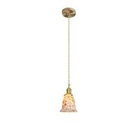 SLFFLS Shell Hanging Lamp Single Bedroom Bedside Glass Pendant Light - B&B Restaurant Long Line Small Chandelier Interesting Life for Home Decor(A)