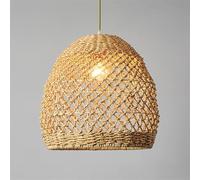 SLFFLS Southeast Asia Style Hanging Light Intricate Rattan Lights Vintage Vine Pendant Lamp Middle Century Ceiling Mount Chandelier For Dining Bedroom Farmhouse