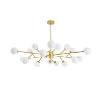 SLFFLS Sputnik Modernd Chandelier Mid Century Lighting Frosted Ceiling Light for Kitchen Dining Room Living Roomden,18 Lights/Den/18 Lights