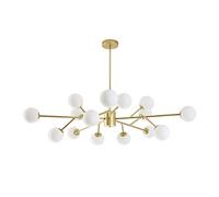 SLFFLS Sputnik Modernd Chandelier Mid Century Lighting Frosted Ceiling Light for Kitchen Dining Room Living Roomden,18 Lights/Den/15 Lights