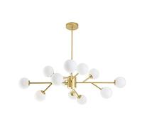 SLFFLS Sputnik Modernd Chandelier Mid Century Lighting Frosted Ceiling Light for Kitchen Dining Room Living Roomden,18 Lights/Den/12 Lights