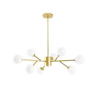SLFFLS Sputnik Modernd Chandelier Mid Century Lighting Frosted Ceiling Light for Kitchen Dining Room Living Roomden,18 Lights/Den/9 Lights