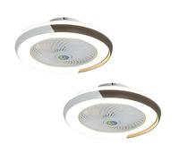 SLFFLS Stepless Dimmable Ceiling Fan with Remote Control for Bedroom and Living Room (1 Pack)