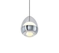 SLFFLS - Style Pendant Lamp Hanging Three Color Adjustable Light Sources Iron-Aluminum-Acrylic Transparent Water Drop Chandelier Fixtures Compatible with Bedside