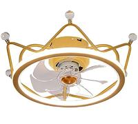 SLFFLS Ultra-Thin Iron Fan Lights Crown Molding Ceiling Lamp for Decorative Use