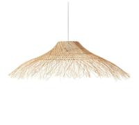 SLFFLS Unique Balcony Chandelier Chic Cross-woven Pendant Light Wicker Rattan Lamp Cover Bohemia Natural Ceiling Fixture For Kitchen Living Dining Room 60cm