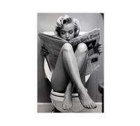SLHNEX Marilyn Monroe on The Toilet Print Canvas Poster Bedroom Decor Landscape Office Room Decor Gift 08x12inch(20x30cm)