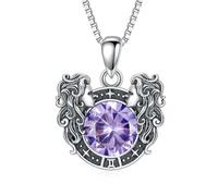 SLIACETE Gemini Necklace Zodiac Sign Necklace Celestial Constellation Sterling Silver Horoscope Astrology Zodiac Pendant Gift for Women
