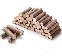 Slicaza Craft Sticks, Wood Log Sticks or Crafting Rustic Home Decor, Wood Stems for Crafts Pumpkins Branch Blocks, Loose Parts Play Materials 40pcs