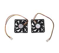 Sliccoom 60Mm 6Cm DC 12V 3 Pin Computer Case CPU Cooler Cooling Fan Black 2 Pcs