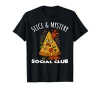 Slice and Mystery Social Club - Funny Pizza Murder Mystery T-Shirt