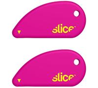 Slice Micro Safety Cutter, Safe Ceramic Box Cutter, Lasts 11X Longer Than Metal, Keychain Box Opener, 2 Pack, Fuchsia