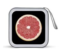Slice of Grapefruit Portable CD Case Holder 48 Capacity Travel DVD Storage Boxs Wallet Bag