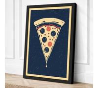 Slice of Midnight Retro Canvas Wall Art Print 36x24 Inch (91 x 61 cm)
