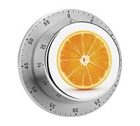 Slice of Orange Fruit Kitchen Timers for Cooking Chef Cooking Timer Clock with Loud Alarm No Batteries Required Mechanical Desk Timer Magnetic Backing