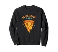 Slice Slice Baby Funny Pizza Pun Cute Cartoon Foodie Sweatshirt