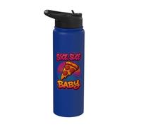 Slice Slice Baby Funny Retro Pizza D Stainless Steel Insulated Water Bottle