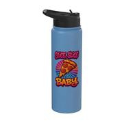 Slice Slice Baby Funny Retro Pizza D Stainless Steel Insulated Water Bottle