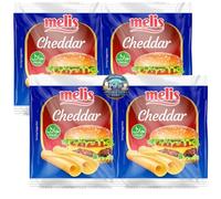 Sliced Cheddar Cheese 130 g x 4 Pack | Semi Hard Cheese | Rich Flavor | Deli Slices for Sandwich Cooking & Breakfast